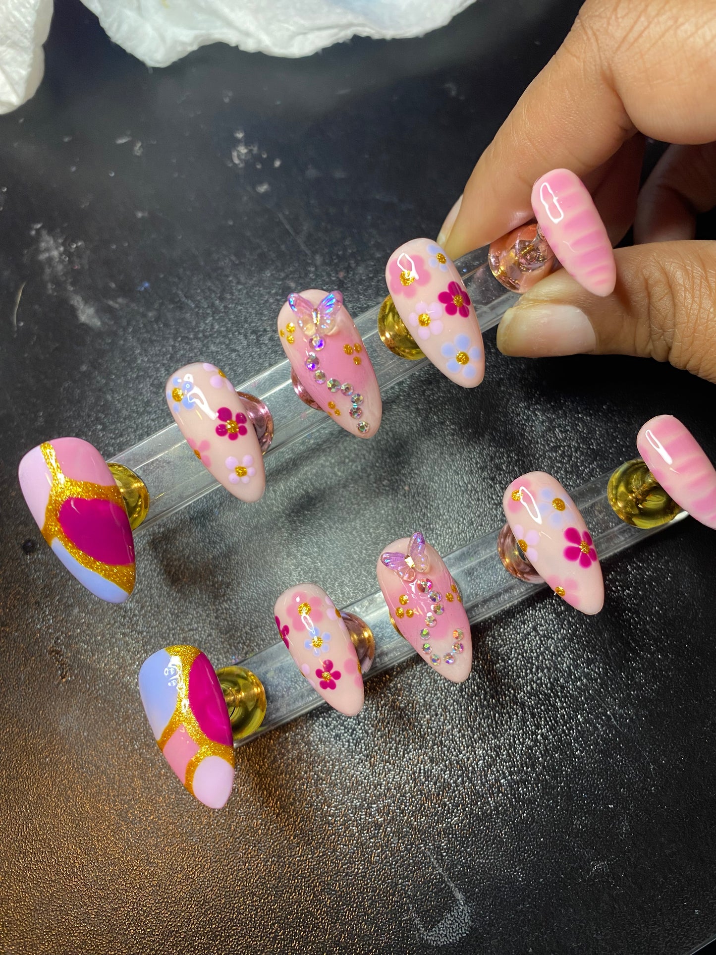 (SB) Custom Press on Nails (Free Hand Only)